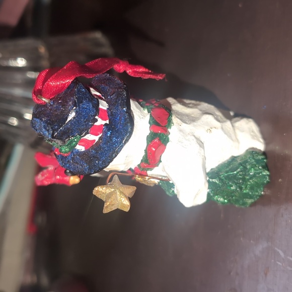 AVAILABLE - VTG Folk Art Snowman with Cardinal, Star and Tree. - Picture 5 of 6